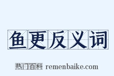 鱼更反义词是什么意思的图片